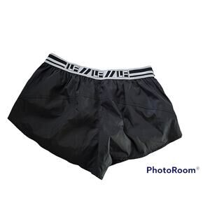 LF Los Angeles Running Shorts •M• Black Nylon Gym Mesh Lining LOGO